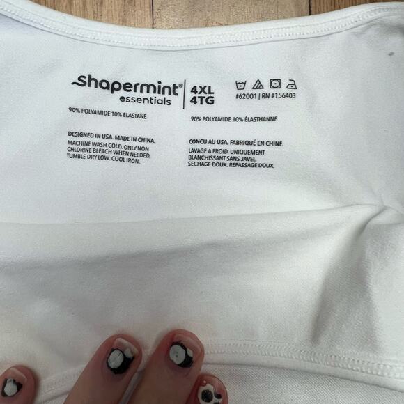 NEW Shapermint Essentials Women's 4XL Scoop Neck Cami White Tank Everyday FLAW - Picture 9 of 11
